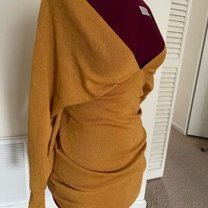 Forever 21 Mustard Off-the-Shoulder Sweater